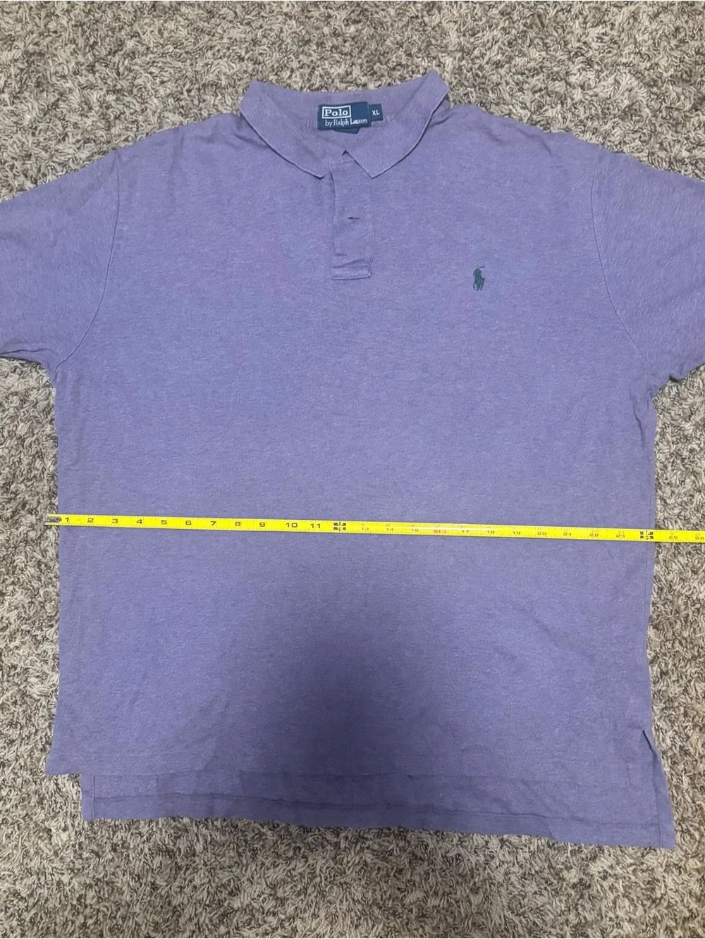 Ralph Lauren Men’s Heather Lavender Polo with Green Pony